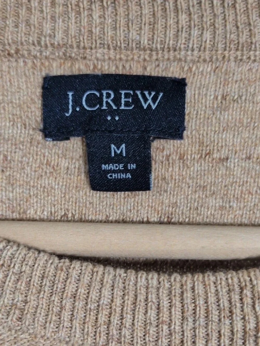 J. Crew Men's cotton Crewneck Sweater in Beige-Tan M
